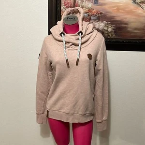 NAKETANO Brave New World Marled Cowl Neck Hoodie Sweatshirt Women's Large - Picture 1 of 16