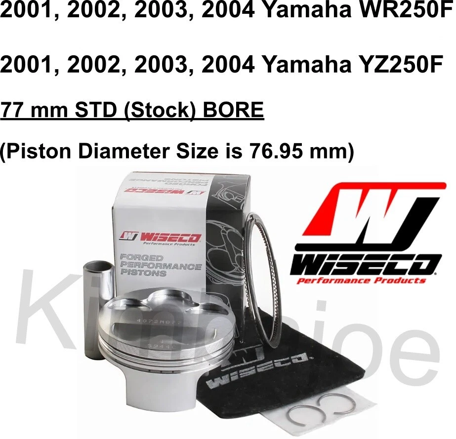 Yamaha YZ 250 F WR 250 F Listed 77 mm STD Stock BORE Wiseco Forged Piston Kit - Image 1 of 1