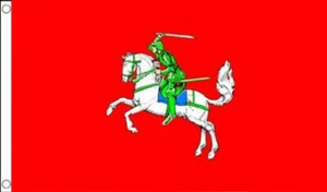KNIGHT on a HORSE FLAG 5' x 3' Knights Templar Crusaders Medieval Crusades Flags - Picture 1 of 1