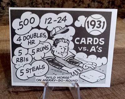 1967 Fleer Laughlin World Series Baseball / 1931 Cards vs A's #28 / NM-MT - Image 1 of 2