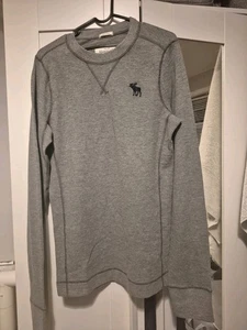 Men's Abercrombie & Fitch Grey Longsleeve Muscle Fit Sweatshirt SIZE M - Picture 1 of 3