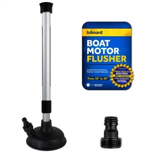 Inboard Motor Muff, Universal Inboard Motor Flusher, Fake a Lake - Black PVC ... - Picture 1 of 7