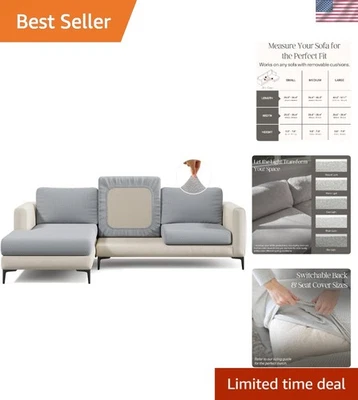 沙发套汗布懒人沙发保护宠物防护方便贴合灰色 — 第 1/4 张图片