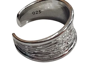 Sterling Silver Tapered Band Ring With Open Bottom Size 8.75 - Picture 1 of 6