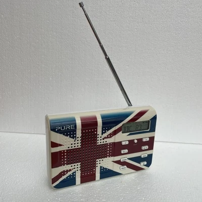 Pure One Mi DAB FM British Flag Portable Mini Radio Blue, Red, White 16x10x4cm. - Image 1 of 4