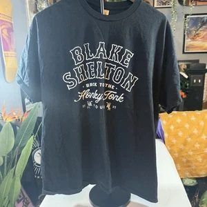 Blake Shelton Back to the Honky Tonk Tour T Shirt Size XLarge 2023 Black Adult - Picture 1 of 9
