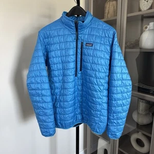 Patagonia Nano Puff Blue Half Zip Quilted Insulated Pullover Anorak Jacket XL - Picture 1 of 7