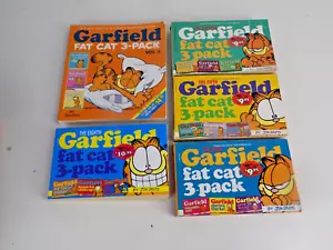 Lot of 5 Garfield Fat Cat 3-Packs by Jim Davis #2-3-5-6-8 - Picture 1 of 7