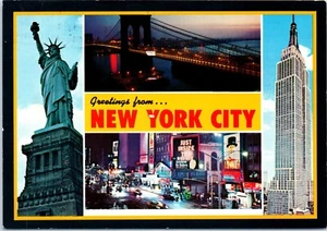 Vintage Postcard 1983 Adventure New York City Times Square to Liberty - Picture 1 of 2