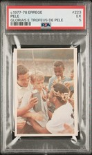 PSA 5 EX Pele 1977 Errege #223 Rare Trading Card Glorias e Trofeus de Pele
