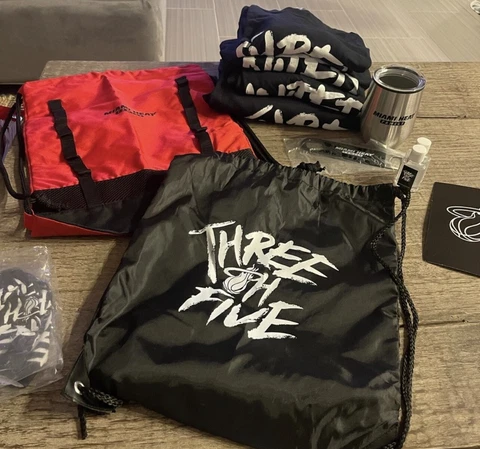 Miami Heat Gift Bag. Shirts, Masks, Bags, Etc… Cover