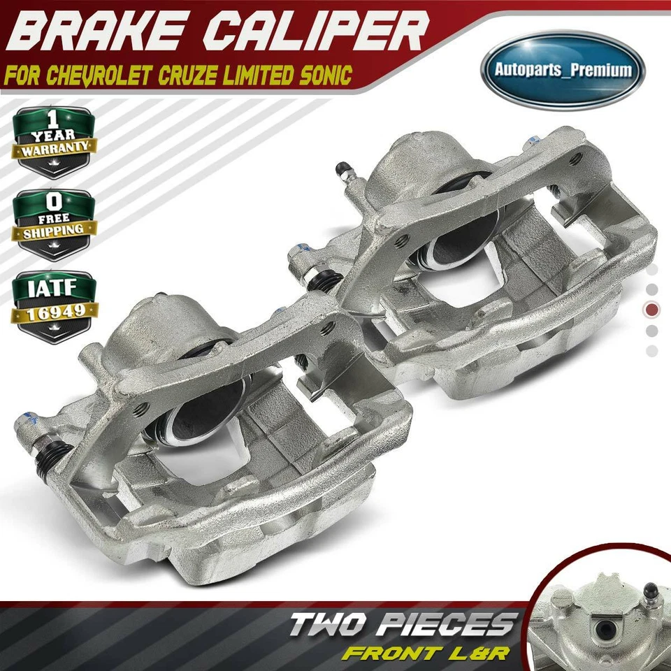 一对前盘式制动卡钳带支架适用于雪佛兰 Sonic Cruze Limited — 第 1/4 张图片