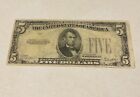 1928 $5 Missing Third Printing Error Note No Serial Numbers Or Seal ￼￼