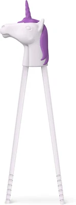 Palillos MUNCHTIME, unicornio, púrpura y blanco - soluciones exigentes para comer - principiante Foto 1 de 4