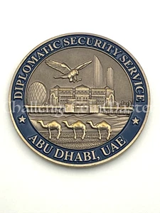 F83 Diplomatic Service Regional Security Office RSO Abu Dhabi UAE Challenge Coin - Picture 1 of 2
