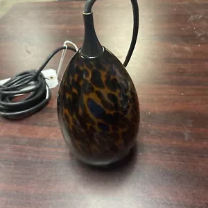 HOME TRENDS Haley Bronze Tortoise Glass Pendant Lamp Elegant 4.5"x8.5" 40watt - Picture 1 of 4
