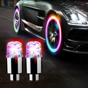 4× Multicolor LED Car Wheel Tire Air Valve Stem Cap Decoration Light Accessories - Picture 1 of 10