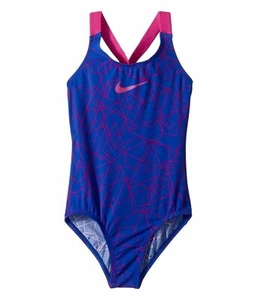 Nike Kids Girl's Nova Flare Prism Crossback One-Piece 14 - Picture 1 of 2