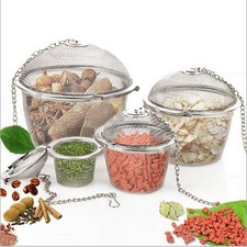 In acciaio inox/Tea-Infusore a Sfera Mesh Loose Leaf Herb Filtro Secure-Bloccaggio