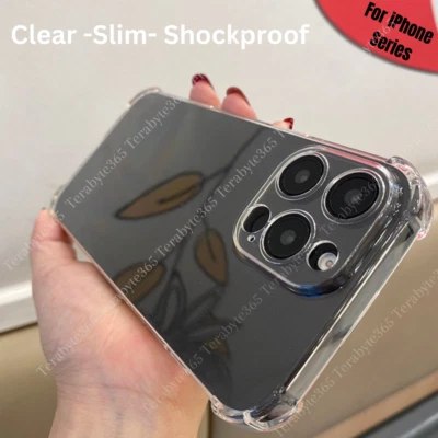 Lote de fundas transparentes a prueba de golpes para iPhone 16 Plus 16 Pro Max 15 14 13 12 11 X 6 Foto 1 de 4