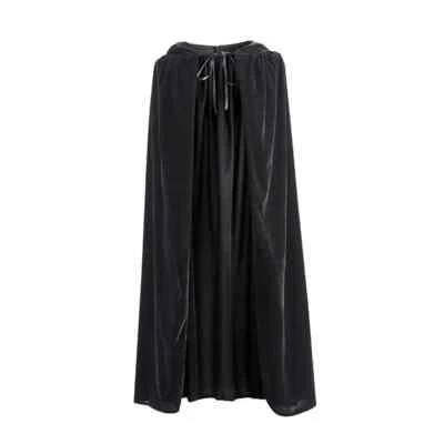 Cloak Cosplay Costume Red Cape for Adult Kids Hooded Robe Carnival Outfit Cover - Image 1 of 4