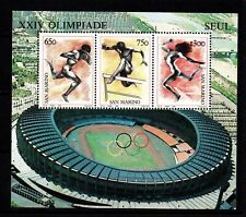 San Marino 1988 Sc# 1161 Mint MNH Seoul Olympic Games running sports sheet stamp