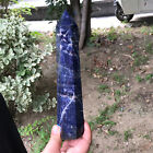 740g, Natural Sodlite Quartz Hand Carved Crystal Column Healing1pc ,lw263
