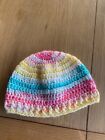 New Hand Made Unisex Crochet Newborn Beanie Hat ~ Baby Hat Multi Coloured Ombre