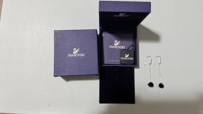 Pendientes perforados Swarovski Jet Hematit nuevos en caja Foto 1 de 4