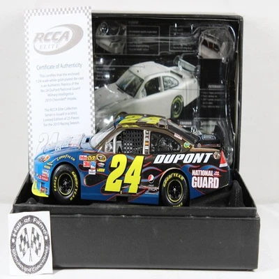 JEFF GORDON 2010 WHITE GOLD ELITE #24 MILITARY INTEL NAT GUARD CHEVY /25 MADE! - Image 1 of 4