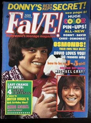 Tiger Beat's FAVE Magazine May 1972 David Cassidy, Donny Osmond Photos - Image 1 of 4