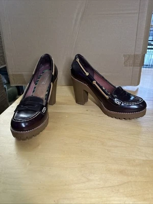 Sperry Top Sider Shoes Chunky Lug Sole Size 8.5MBurgundy Darlington Loafer Pumps - Image 1 of 4