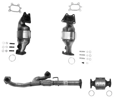 Tubo flexible Motor Y con 3 convertidores catalíticos para Acura MDX 2007-2009 3,7 L Foto 1 de 4