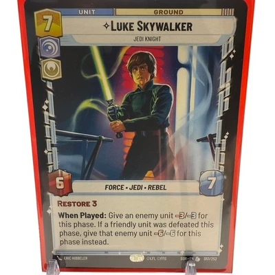 Luke Skywalker Jedi Knight Star Wars Unlimited SOR Regular Non-Foil 051/252 NM - Image 1 of 2