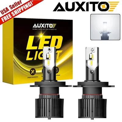 AUXITO Super White H4 LED Headlight Bulb Conversion Kit High Low Beam Lamp 6500K - Image 1 of 4