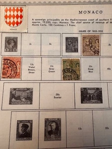 Monaco Stamps - 73 - Most MH on album sheets as shown - early issues forward - Picture 1 of 11