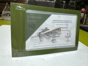Investment Caster AUG Gun Model Crafted 999 Pure Silver w/ COA 9.1g - Picture 1 of 3