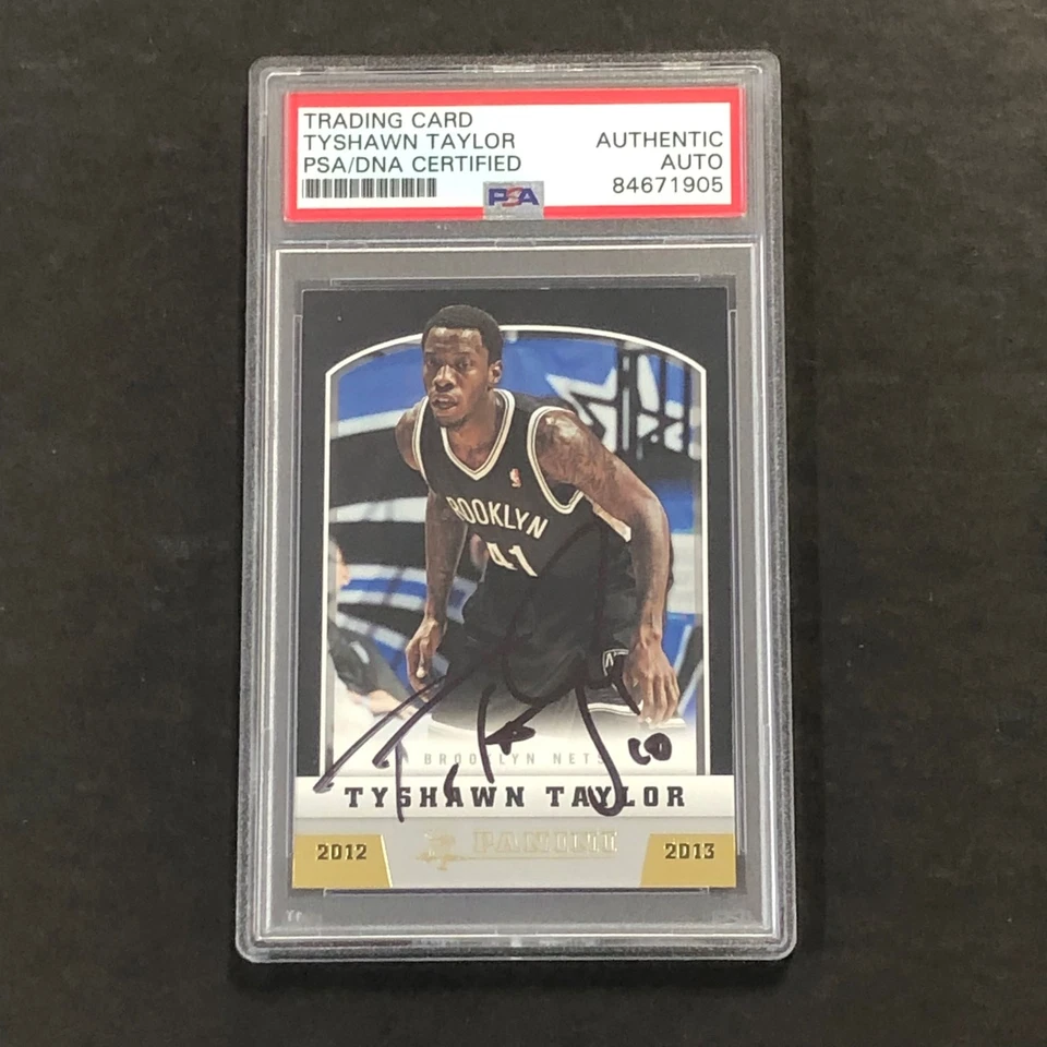 2012-13 Panini #240 Tyshawn Taylor Signed Card PSA Slabbed Nets - Image 1 of 2