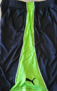 BOYS L 14/16 BLACK/GREEN FILA TRAINING BASKETBALL SHORTS 2 POCKETS DRAWSTRING - Picture 1 of 2