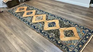Alfombra de pasillo, 3,8 x 12,8 pies, alfombra de piso, alfombra de lana tejida, alfombra de corredor, alfombra azteca - Imagen 1 de 10