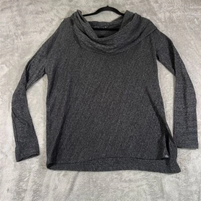 PrAna Women's Ginger Cowl Neck Blouse Size Small Gray Long Sleeve Casual - Image 1 of 4