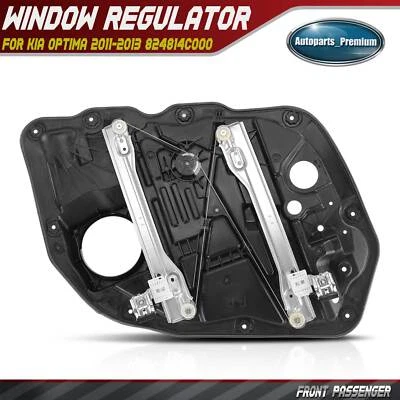Front Passenger Window Regulator w/ Panel for Kia Optima 2011-2013 824814C000 - Image 1 of 4