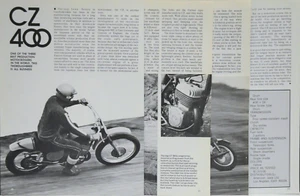 CZ 400 7 page Test Original Motorcycle Print Ad - Picture 1 of 1