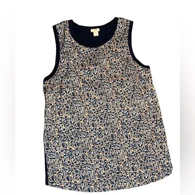 J. Blusa Crew sem mangas Ditsy floral regata mídia mista - Tamanho P - Imagem 1 de 4