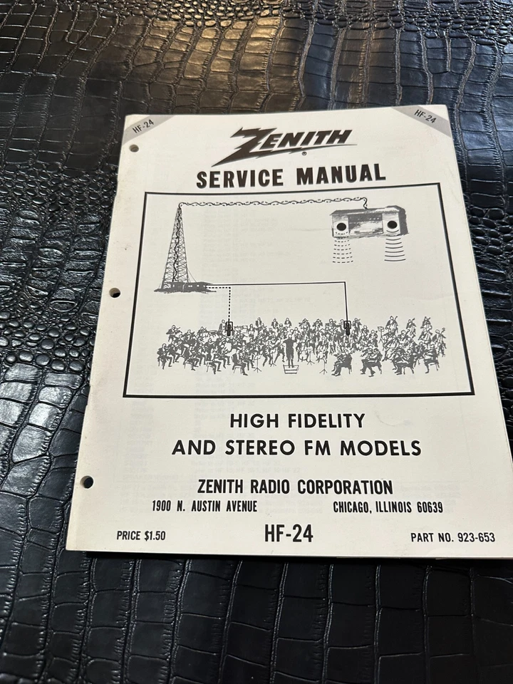 Zenith Radio Service Manual - HF-24 HIGH FIDELITY STEREO FM MODELS - Image 1 of 1