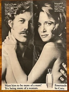 Vintage 1973 Emeraude by Coty Print Ad “Try Being More of a Woman” - Picture 1 of 1