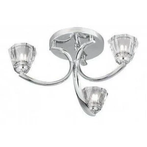 Searchlight Sculptured Ice Crystal Glass Ceiling Light Chandelier 3993-3cc - Picture 1 of 1