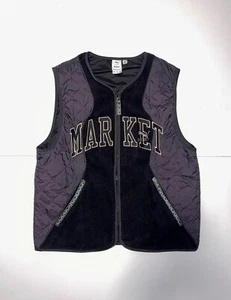 PUMA x Chinatown MARKET Black Fleece Vest Men's Size Large - Picture 1 of 3