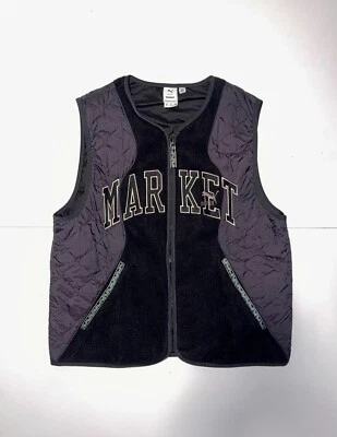 PUMA x Chinatown MARKET Black Fleece Vest Men's Size Large - Image 1 of 3