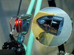 Vintage Bicycle Front Light + Rear Light / Head + Tail / Retro Bike Fender Light - Picture 1 of 12